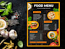 create a professional print ready and digital menu design