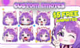draw twitch emotes, chibi emotes, vtuber emotes,  twitch animated emotes for you