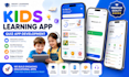 develop online course app, educational app, elearning, school, kids quiz app