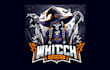 do witch esports mascot logo with bold colors and creative