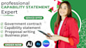 design capability statement, winning government capability statement in 24hrs