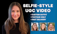 record a female ugc selfie video