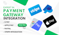 integrate payment gateway like stripe and paypal into your website