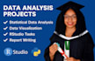 do any  statistical data analysis using r, python and spss