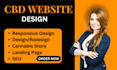 design cbd website cbd shopify store cannabis website SEO optimized