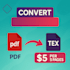 convert PDF, doc or any document into latex, overleaf