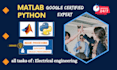assist in matlab and python advance image processing and electrical engineering