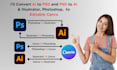 convert photoshop, illustrator to canva editable