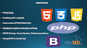 create a custom mini project with HTML CSS js PHP and mysql