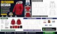 professional 3d fashion design, pattern making, tech packs