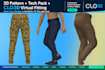clothing pattern making, fashion tech pack, clo3d
