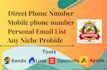 collect mobile phone, direct and cell phone numbers