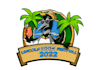design festival tropical beach theme logo