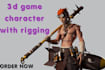do 3d game character 3d game model 3d game development 3d character modeling