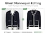 do ghost mannequin editing, invisible mannequin, neck joint editing for apparel