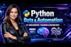 build python bots web scrapers ai automation tools telegram and discord bots
