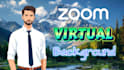 design zoom virtual background, google meet, webinar with logo