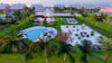 do landscape rendering, garden, patio, pool, backyard design