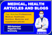 write medical articles and health blog post