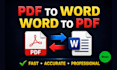 do pdf to word, word to PDF conversion with accurate formatting