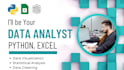 perform statistical data analysis and visualization using python, excel, tableau