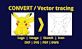 convert image to laser or cnc file, dxf, vector tracing