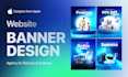 design a professional website banner ads, header, web images