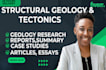 write structural geology and tectonics research and summaries