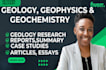 write geology reports geophysics and geochemistry research