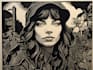 draw a custom portrait in linocut style