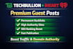 publish guest posts on techbullion and iheart for powerful SEO backlinks