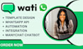 setup wati template, whatsapp automation with whatsapp API setup integrations