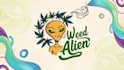 do custom weed alien smoking logo design