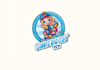 design coolest snowboarding shaved ice eating character logo