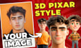 create 3d pixar style cartoon character, ai art