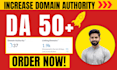 increase you site domain authority 50 plus with high backlinks