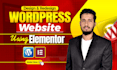 design or redesign wordpress website using elementor and elementor pro