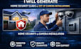generate home security leads cyber security leads camera installation website