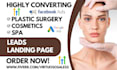 generate plastic surgery leads botox hair laser removal weight loss landing page