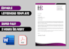 design a professional letterhead with an editable word template within 2 hours