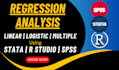 do linear, multiple, and logistic regression analysis in spss, python and excel