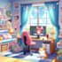 draw vtuber background in anime style
