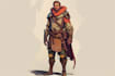 draw fantasy character illustrations, game character art