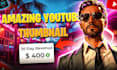 draw amazing catchy youtube thumbnails design within 3 hours