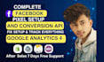 setup meta facebook pixel conversion API ecommerce tracking google analytics 4