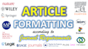 do article formatting according to journal guidelines