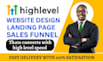 build go highlevel landing page ghl sales funnel gohighlevel website chatbot va