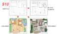 turn sketch into 2d cad and color floor plan in 24h
