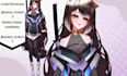 draw custom live2d vtuber model, 2d vtuber rigging, live2d model