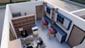design modern office workstation layouts and 3d interior renderings